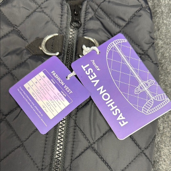 Gooby PET Quilted Fashion Vest in Black - Picture 2 of 3